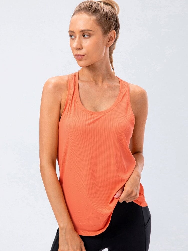 Débardeur Sport Long T-Shirt Ultime Legging XS Orange 