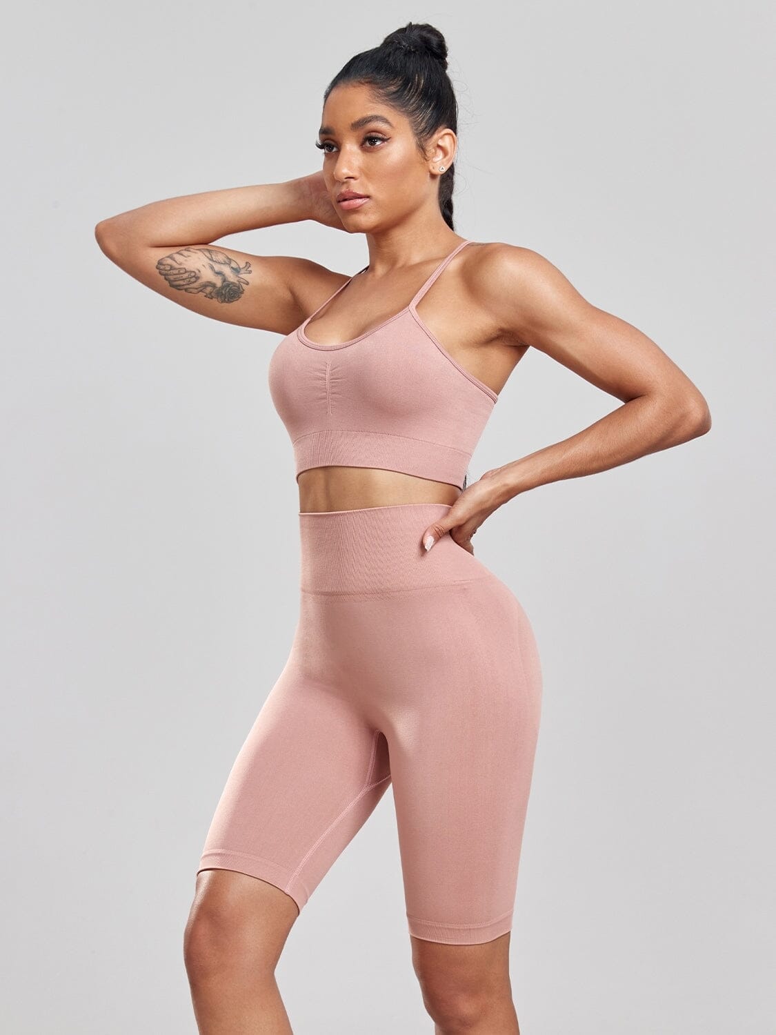 Ensemble Push Up, Sport Short Long Ensemble Sport Ultime Legging S Rose 