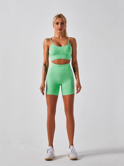 Ensemble Sans Couture, Short et Soutien-Gorge Ensemble Sport Ultime Legging S Vert 