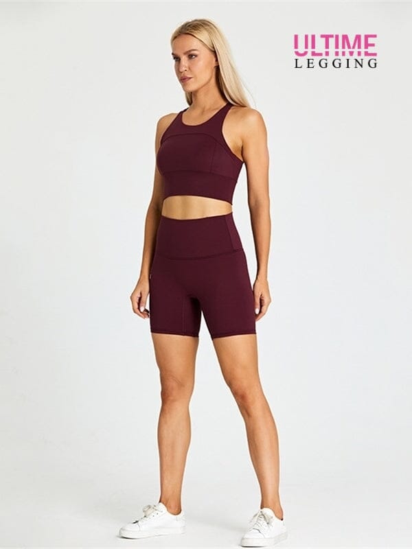 Ensemble Short Fitness - Ultime-Legging Ensemble Sport Ultime Legging S Bordeaux 