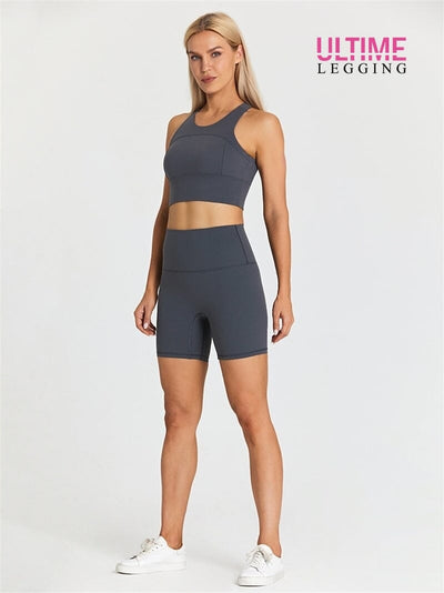 Ensemble Short Fitness - Ultime-Legging Ensemble Sport Ultime Legging S Gris 