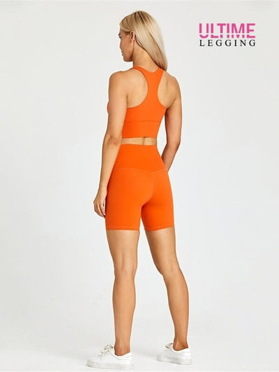 Ensemble Short Fitness - Ultime-Legging Ensemble Sport Ultime Legging S Orange 