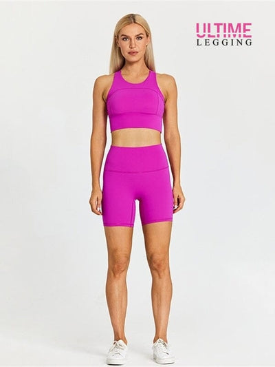 Ensemble Short Fitness - Ultime-Legging Ensemble Sport Ultime Legging S Rose 