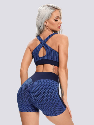 Ensemble Short Sport - Push Up Ensemble Sport Ultime Legging S Bleu 