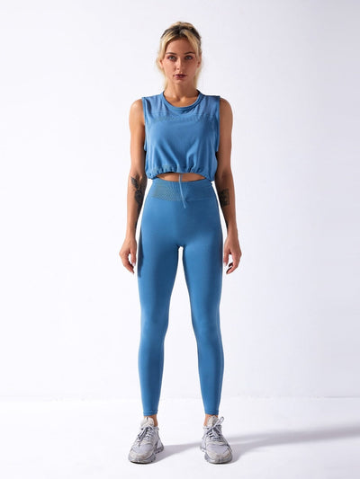 Ensemble Sport 2 pièces Legging et Top Ensemble Sport Ultime Legging S Bleu 