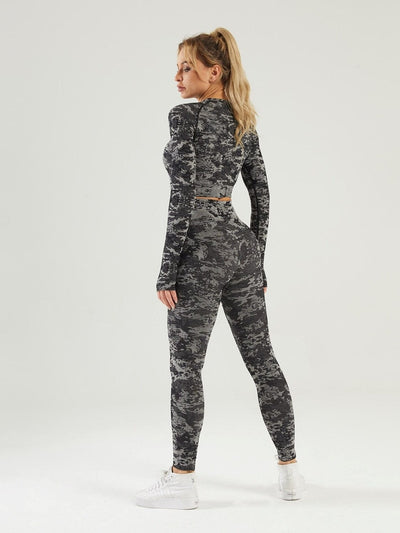 Ensemble Sport Camouflage Sans Couture Ensemble Sport Ultime Legging : Legging Femme | Vêtements de Sport 