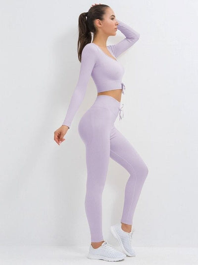 Ensemble Sport Côtelé Legging et Top Ensemble Sport Ultime Legging : Legging Femme | Vêtements de Sport 