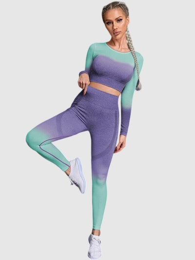 Ensemble Sport Dégradé - QueenFit Ensemble Sport Ultime Legging : Legging Femme | Vêtements de Sport 