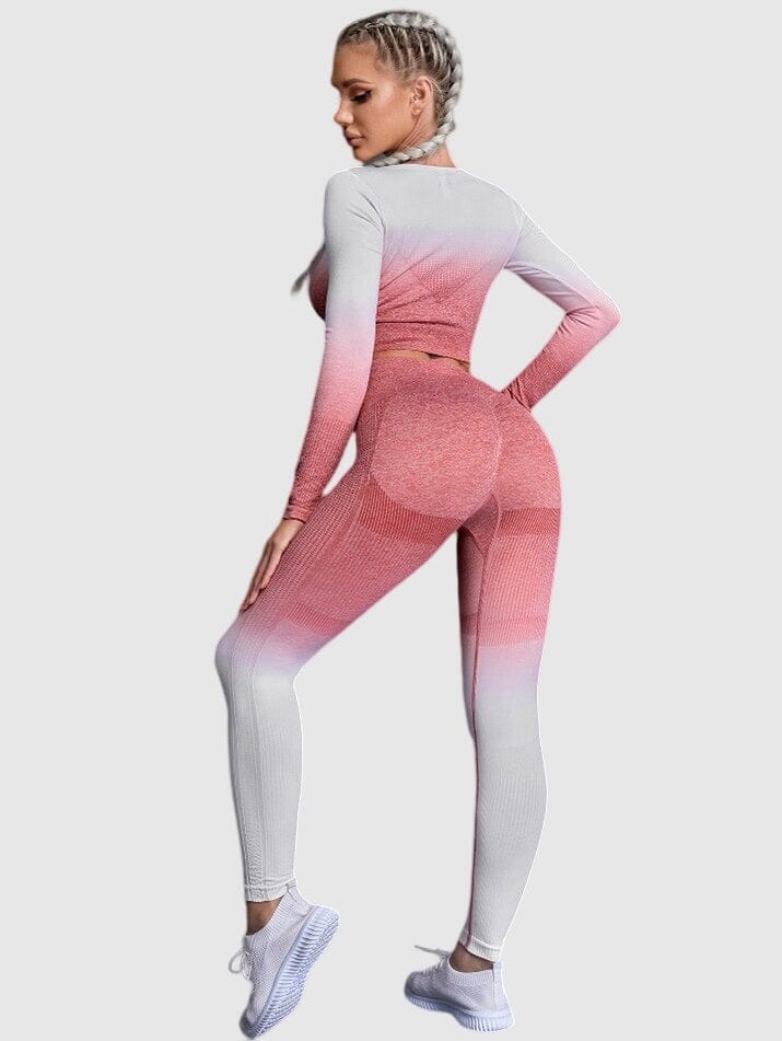 Ensemble Sport Dégradé - QueenFit Ensemble Sport Ultime Legging : Legging Femme | Vêtements de Sport 