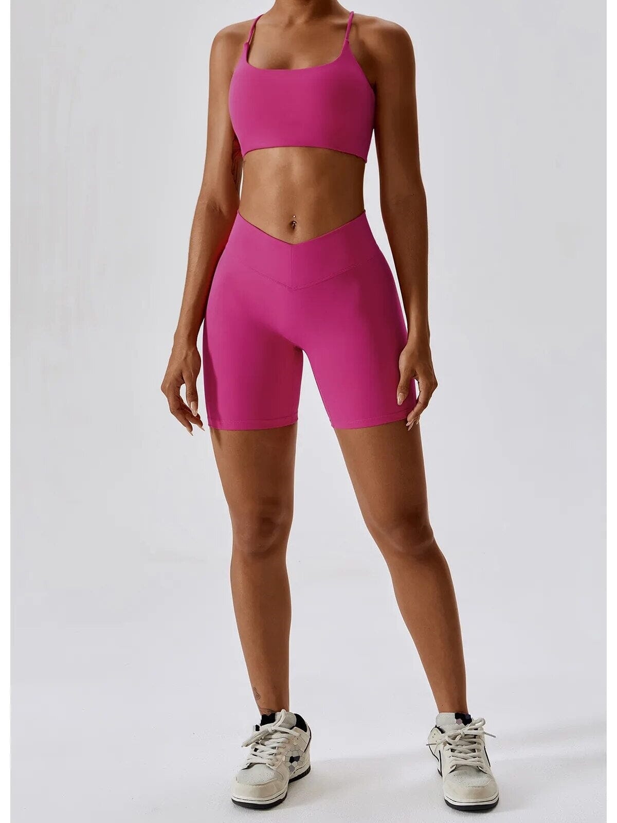 Ensemble Sport Fitness Short et Soutien-Gorge Ensemble Sport Ultime Legging S Violet 