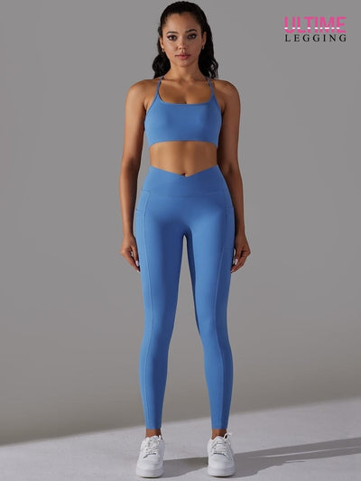 Ensemble Sport Push Up Poches - Fusion - Ultime-Legging Ensemble Sport Ultime Legging XS Bleu 