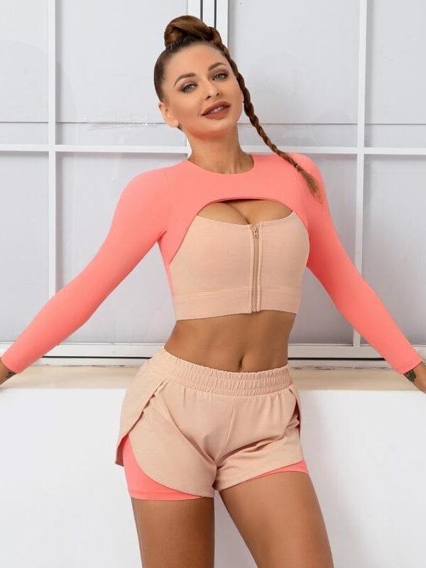 Ensemble Sport Short 2 en 1 et Crop Top - Elixy Ensemble Sport Ultime Legging S Rose 