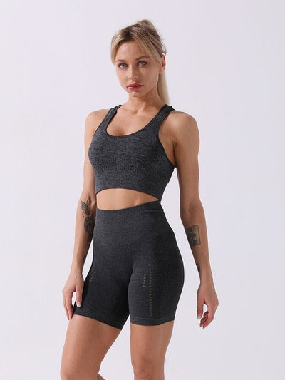 Ensemble Sport, Short et Brassière Ensemble Sport Ultime Legging : Legging Femme | Vêtements de Sport S Noir 