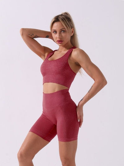 Ensemble Sport, Short et Brassière Ensemble Sport Ultime Legging : Legging Femme | Vêtements de Sport S Rouge 