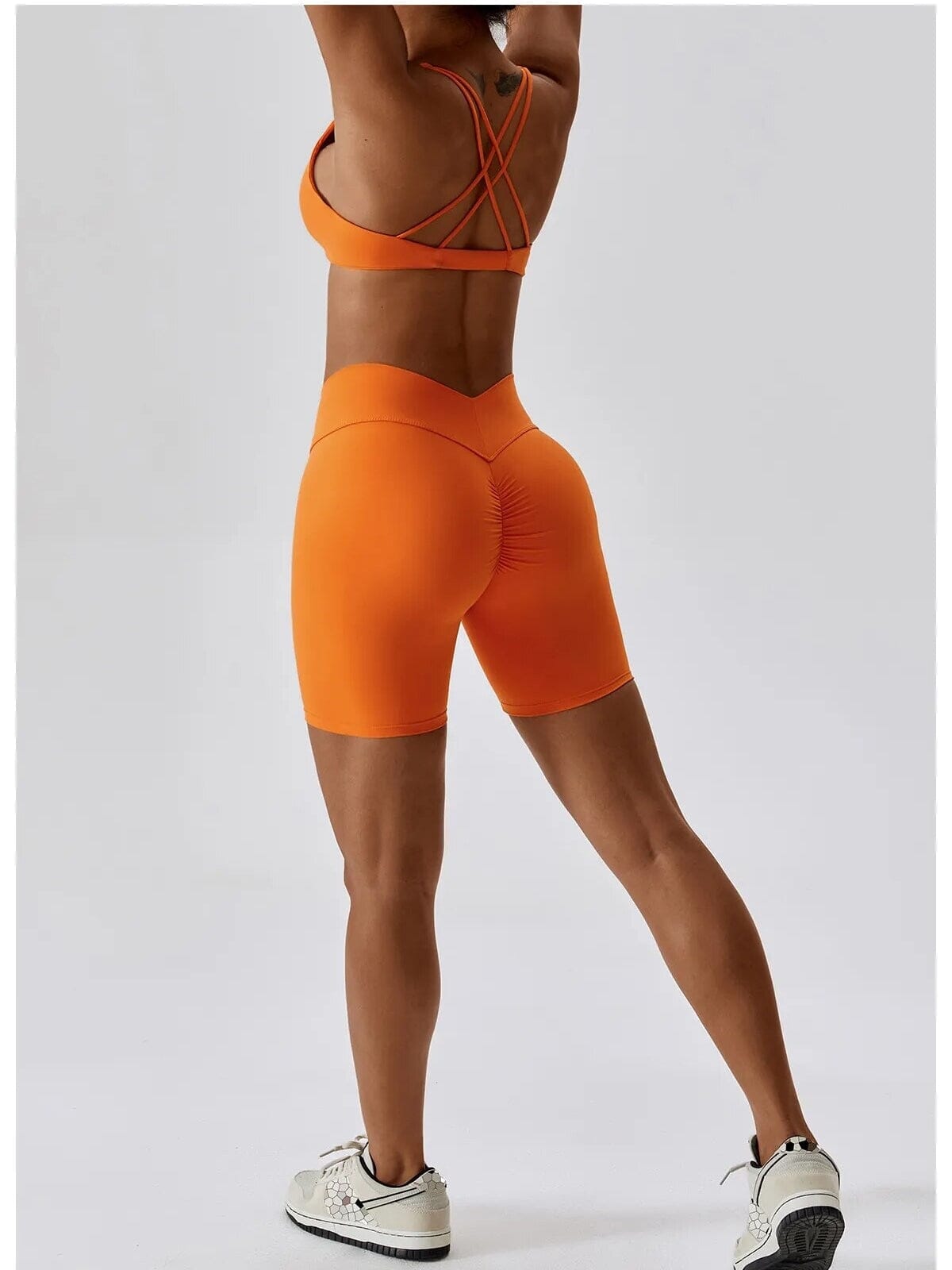 Ensemble Sport Short Sculptant et Soutien-Gorge Ultime-Legging 