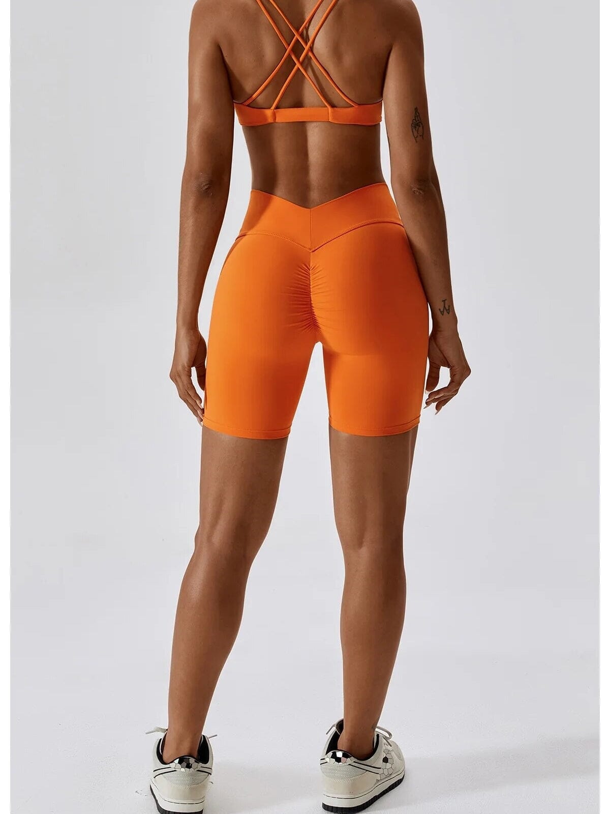 Ensemble Sport Short Sculptant et Soutien-Gorge Ultime-Legging 