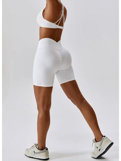 Ensemble Sport Short Sculptant et Soutien-Gorge Ultime-Legging 