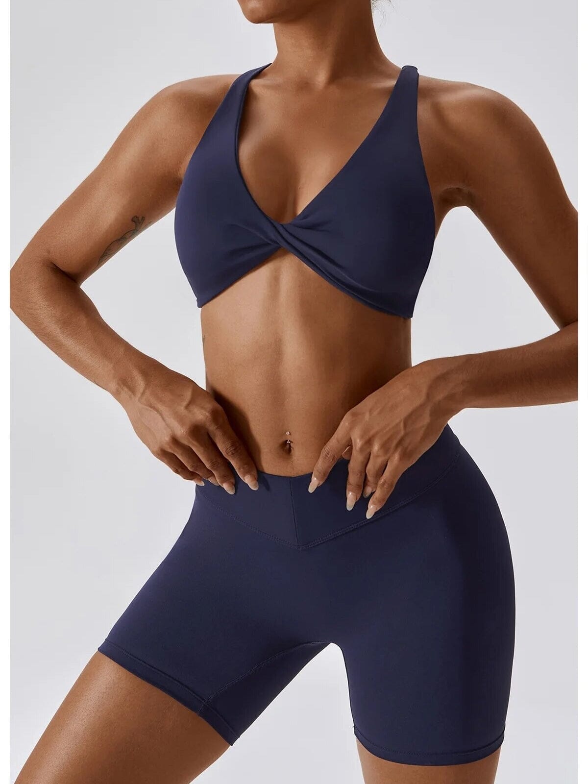 Ensemble Sport Short Sculptant et Soutien-Gorge Ultime-Legging 