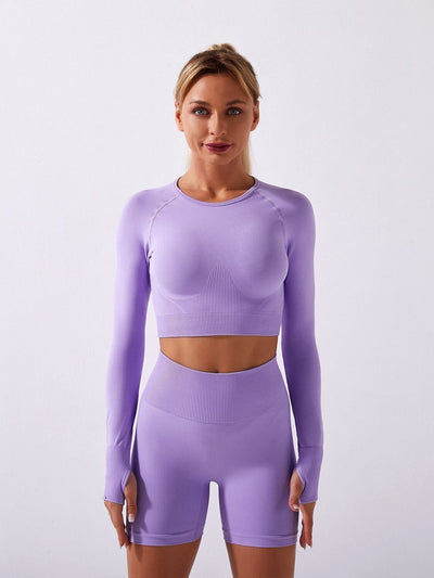 Ensemble Sport Short T-Shirt Cropped Ensemble Sport Ultime-Legging S Violet 