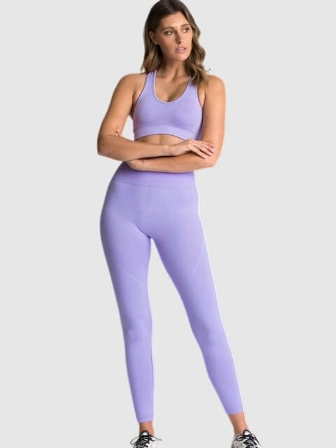 Ensemble Sport Tendance, Legging et Soutien-Gorge Ensemble Sport Ultime Legging : Legging Femme | Vêtements de Sport S Lavande 