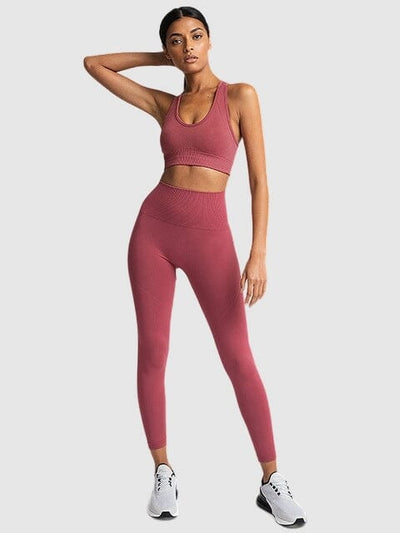 Ensemble Sport Tendance, Legging et Soutien-Gorge Ensemble Sport Ultime Legging : Legging Femme | Vêtements de Sport S Rose foncé 