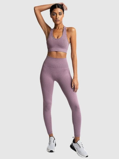 Ensemble Sport Tendance, Legging et Soutien-Gorge Ensemble Sport Ultime Legging : Legging Femme | Vêtements de Sport S Violet 