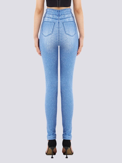 Jegging Bleu clair Taille Haute Jeggings Ultime Legging 