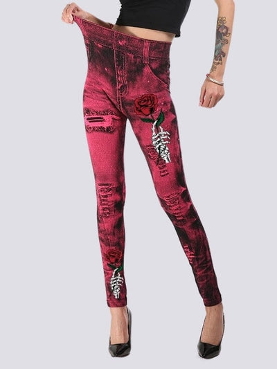 Jegging Effet Déchiré Jeggings Ultime Legging S Rose 