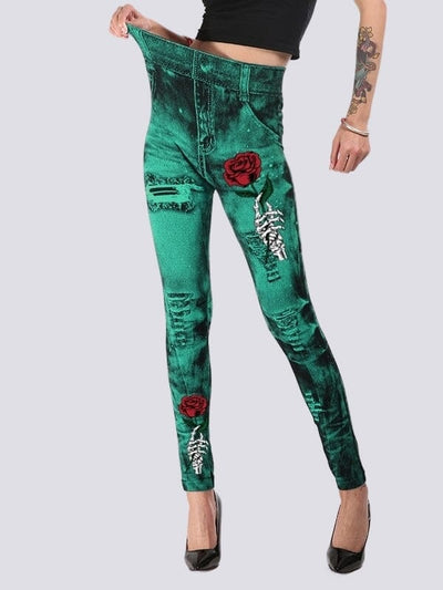 Jegging Effet Déchiré Jeggings Ultime Legging S Vert 