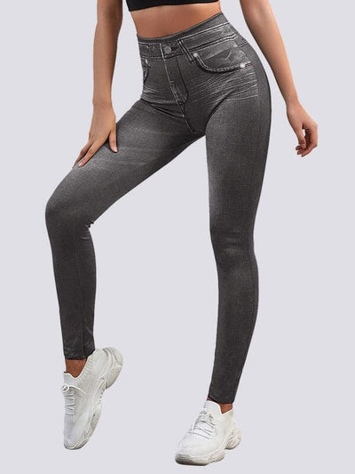 Jegging Taille Haute Amincissant Jeggings Ultime Legging S Gris 