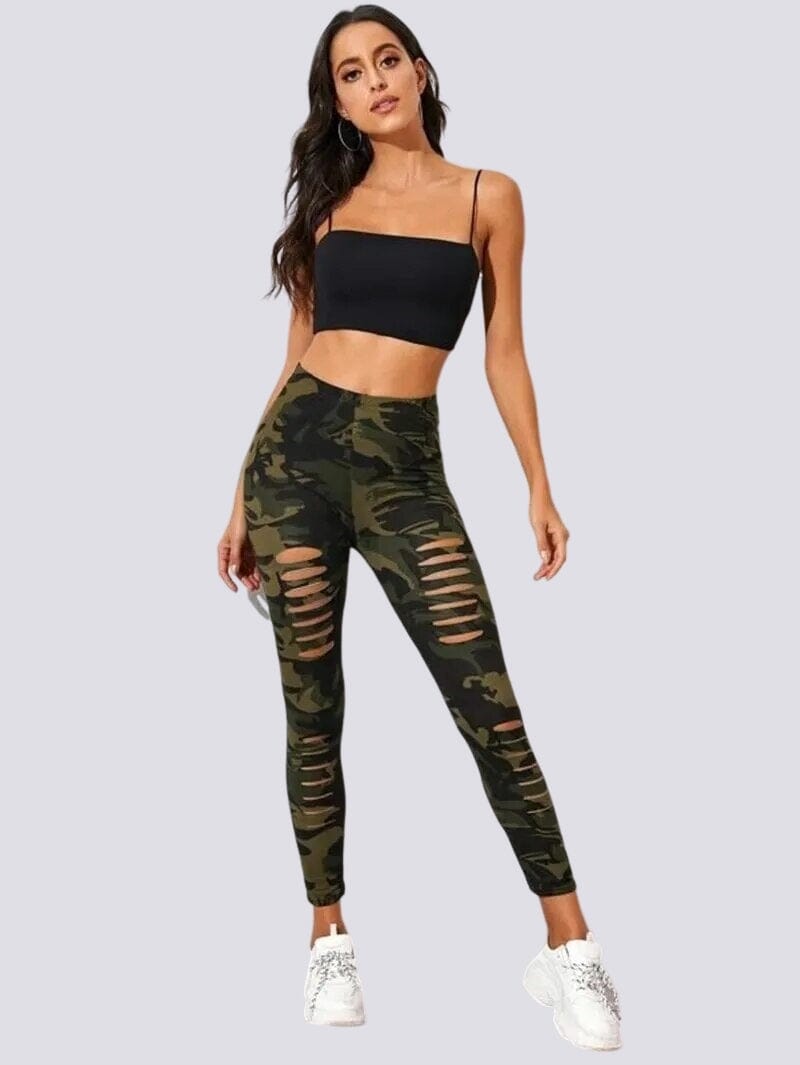 Legging Camouflage Troué Sport Leggings Ultime Legging 