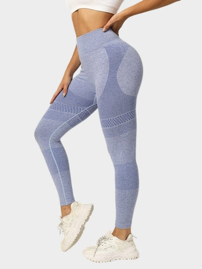 Legging Ceinture Large Sans Couture Sport Leggings Ultime Legging S Bleu 