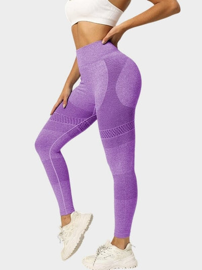 Legging Ceinture Large Sans Couture Sport Leggings Ultime Legging S Violet 