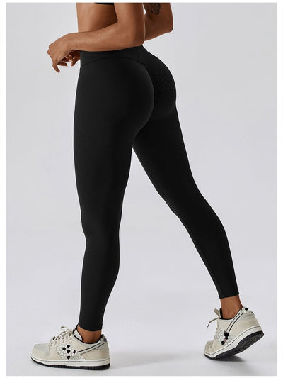 Legging Ceinture Vente Plat Push Up (Sans Couture) Leggings Ultime Legging S Noir 