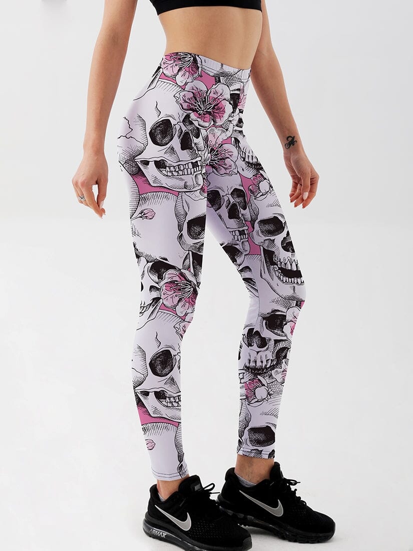 Legging Crânes et Fleurs Leggings Ultime Legging S 