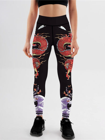 Legging Dragon Japonais Imprimé Leggings Ultime Legging 