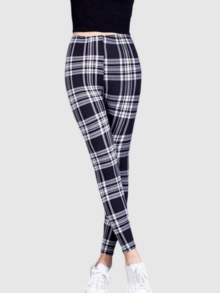 Legging Ecossais à Carreaux Leggings Ultime Legging : Legging Femme | Vêtements de Sport S 