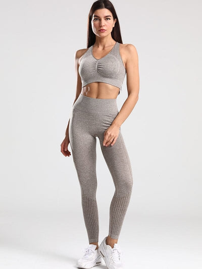 Legging et Soutien-Gorge Sport, Ensemble Ensemble Sport Ultime Legging S Marron grisé 