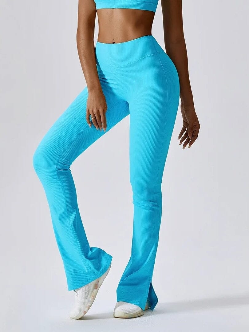 Legging Évasé Côtelé Leggings Ultime Legging S Bleu 