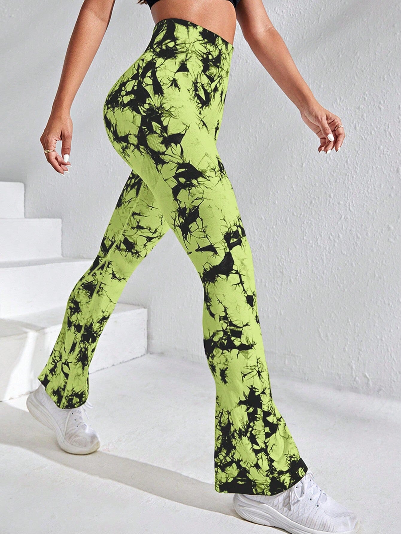 Legging Évasé Imprimé Tie Dye Leggings Ultime Legging 