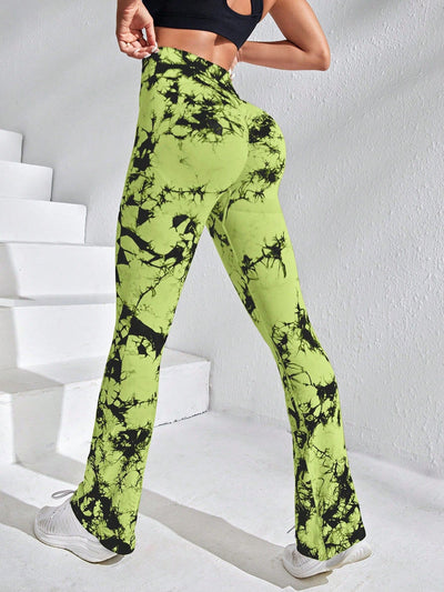 Legging Évasé Imprimé Tie Dye Leggings Ultime Legging 