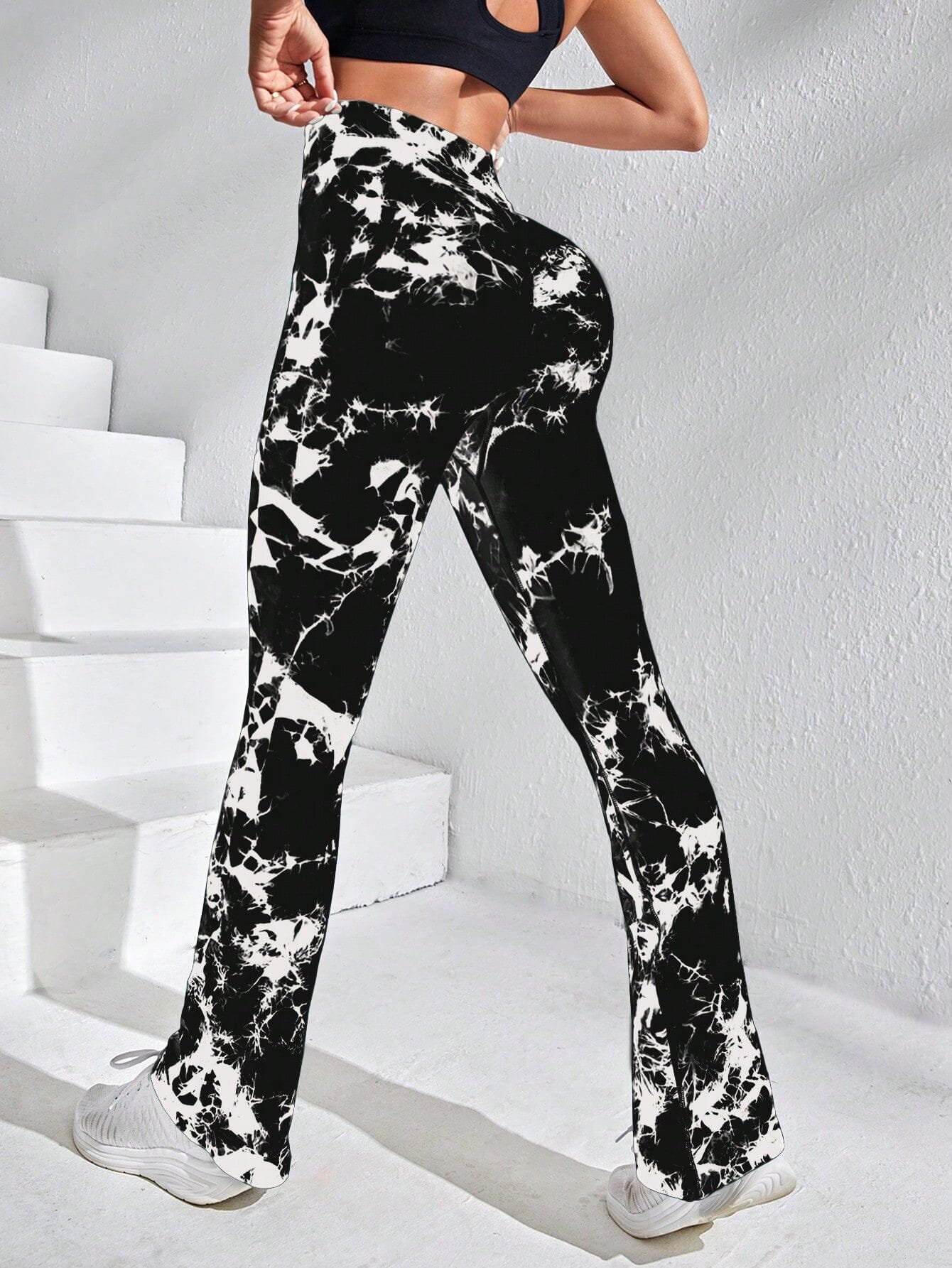 Legging Évasé Imprimé Tie Dye Leggings Ultime Legging 