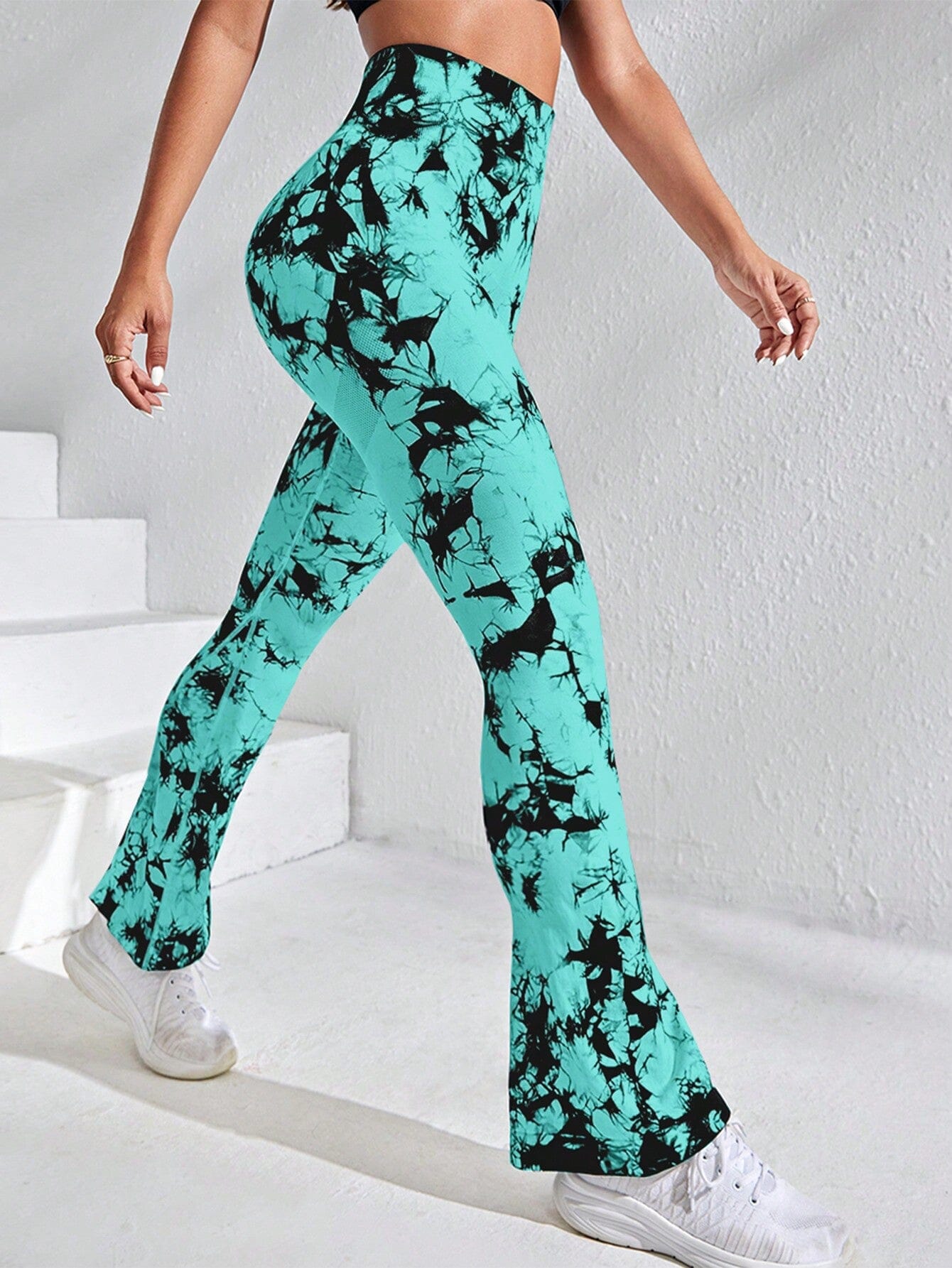 Legging Évasé Imprimé Tie Dye Leggings Ultime Legging 