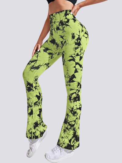 Legging Évasé Imprimé Tie Dye Leggings Ultime Legging S Vert 