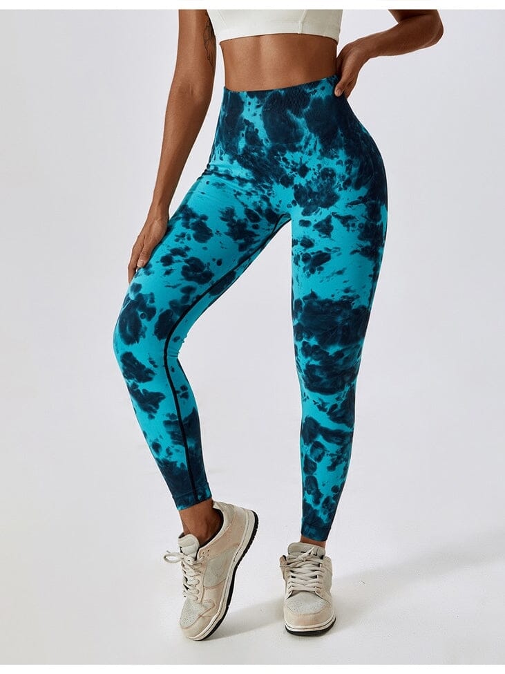 Legging Fitness Tie Dye Galbant Leggings Ultime Legging S Turquoise 