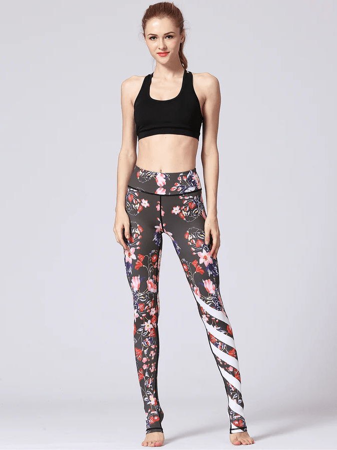 Floral sports leggings clearance