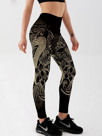 Legging Hibou Doré Imprimé Leggings Ultime Legging S 