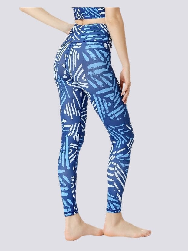 Legging Imprimé Bleu et Blanc - Sport Ultime-Legging 