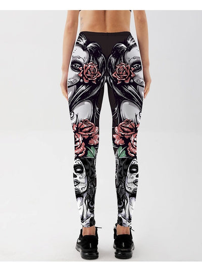 Legging Imprimé Gothique Rose Leggings Ultime Legging 