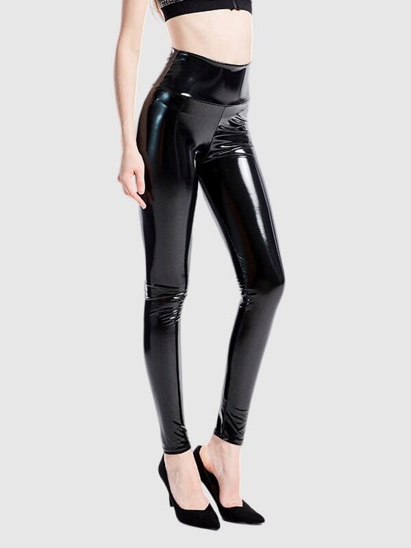 Legging Latex Brillant Leggings Ultime Legging S Noir 